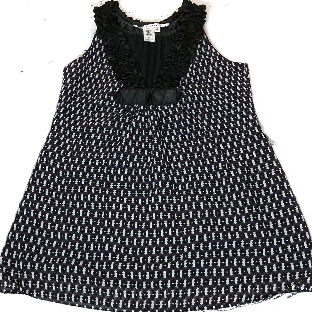 Blouse Sleeveless Top XS Max Studio chiffon shell